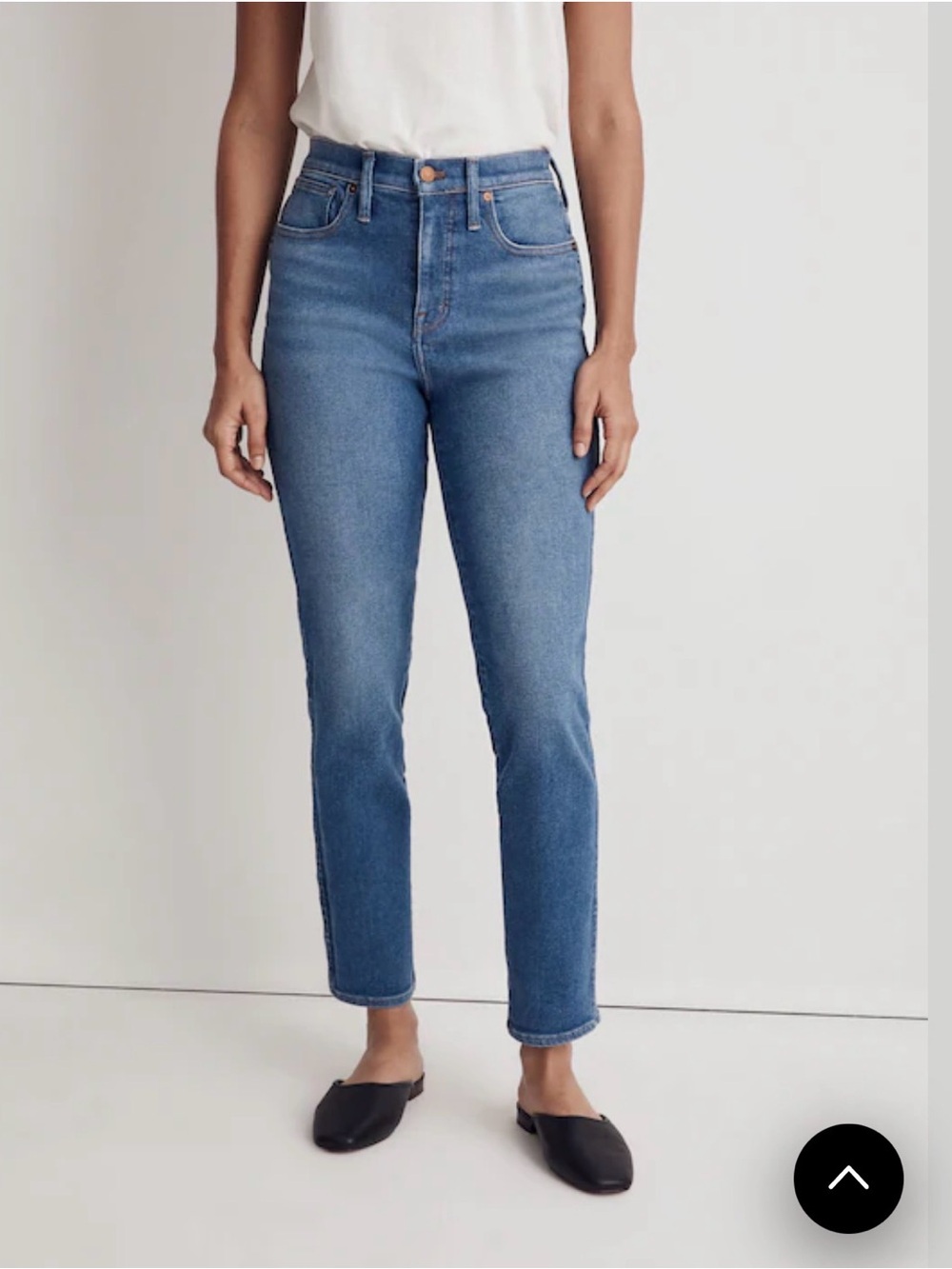 Madewell High-Rise Slim Straight Jeans - Blue Wash